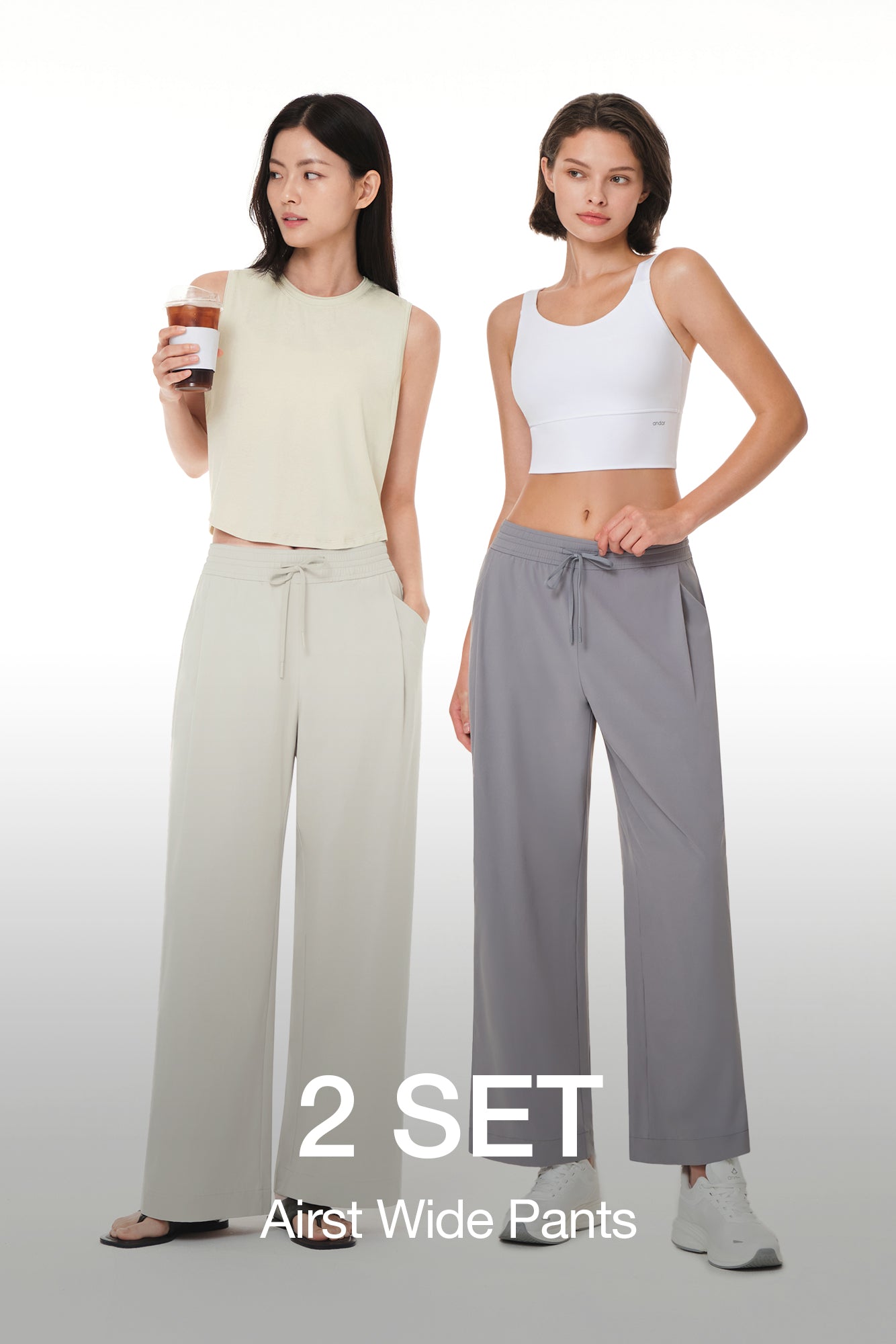 [2 SET] Airst Wide Pants
