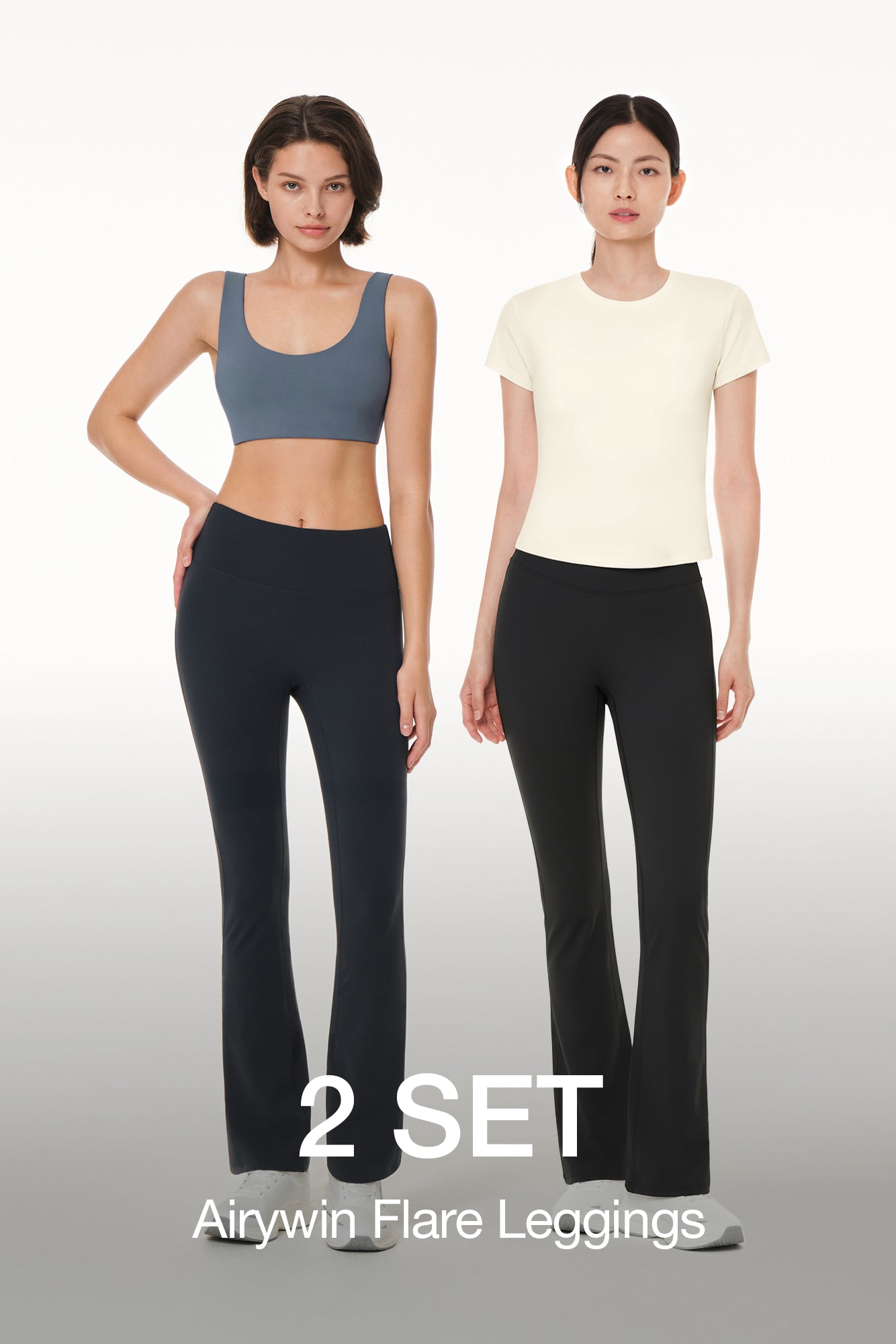 [2 SET] Airywin Flare Leggings