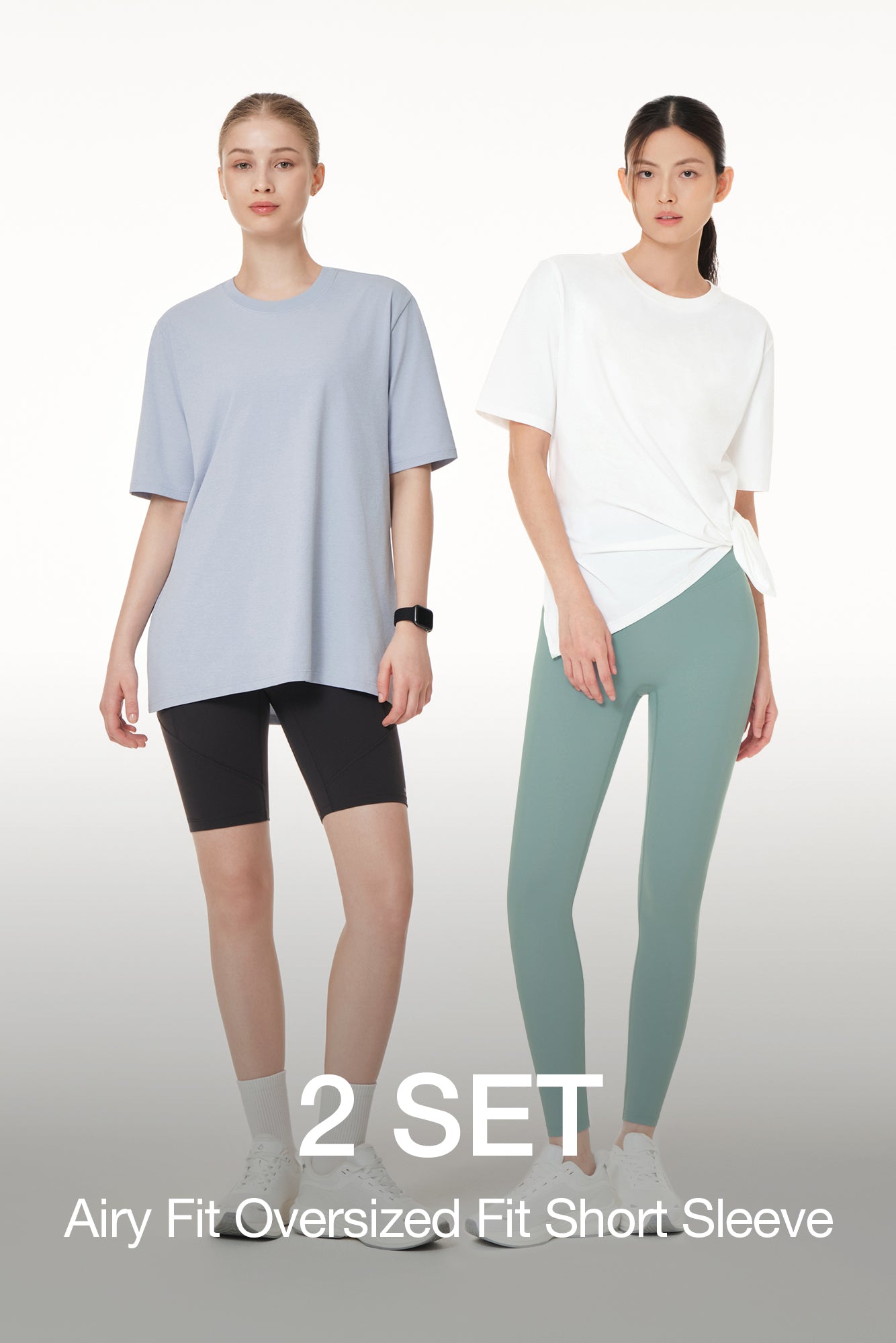 [2 SET] Airy Fit Oversized Fit Short Sleeve