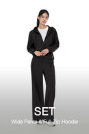 [SET] Mildmooth Wide Pants & Full-Zip Hoodie