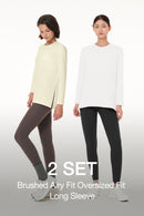 [2 SET] Brushed Airy Fit Oversized Fit Long Sleeve