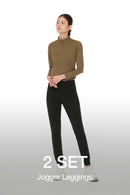 [2 SET] Airmooth Fleece Jogger Leggings