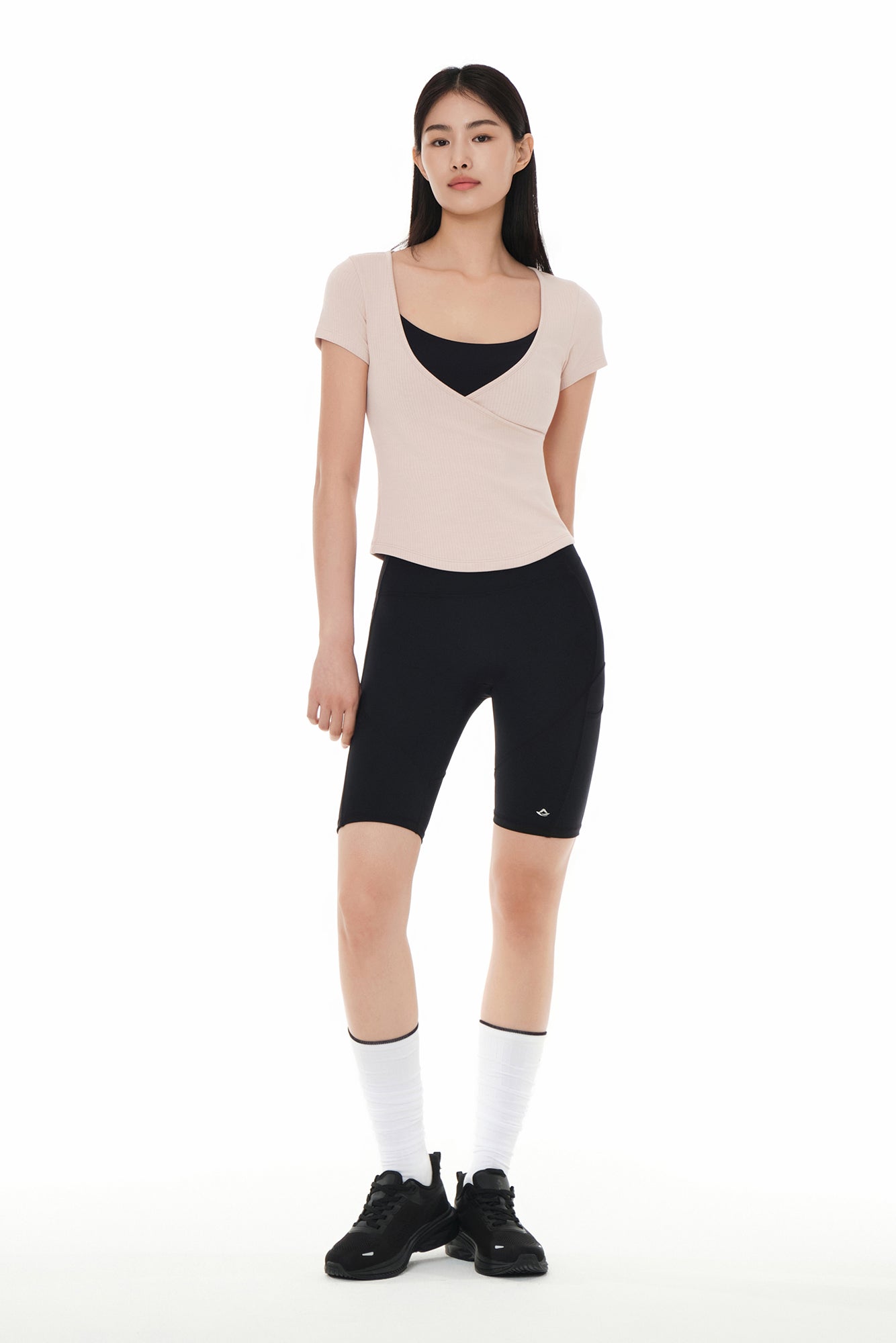 Fresh Ribbed Wrap Short Sleeve