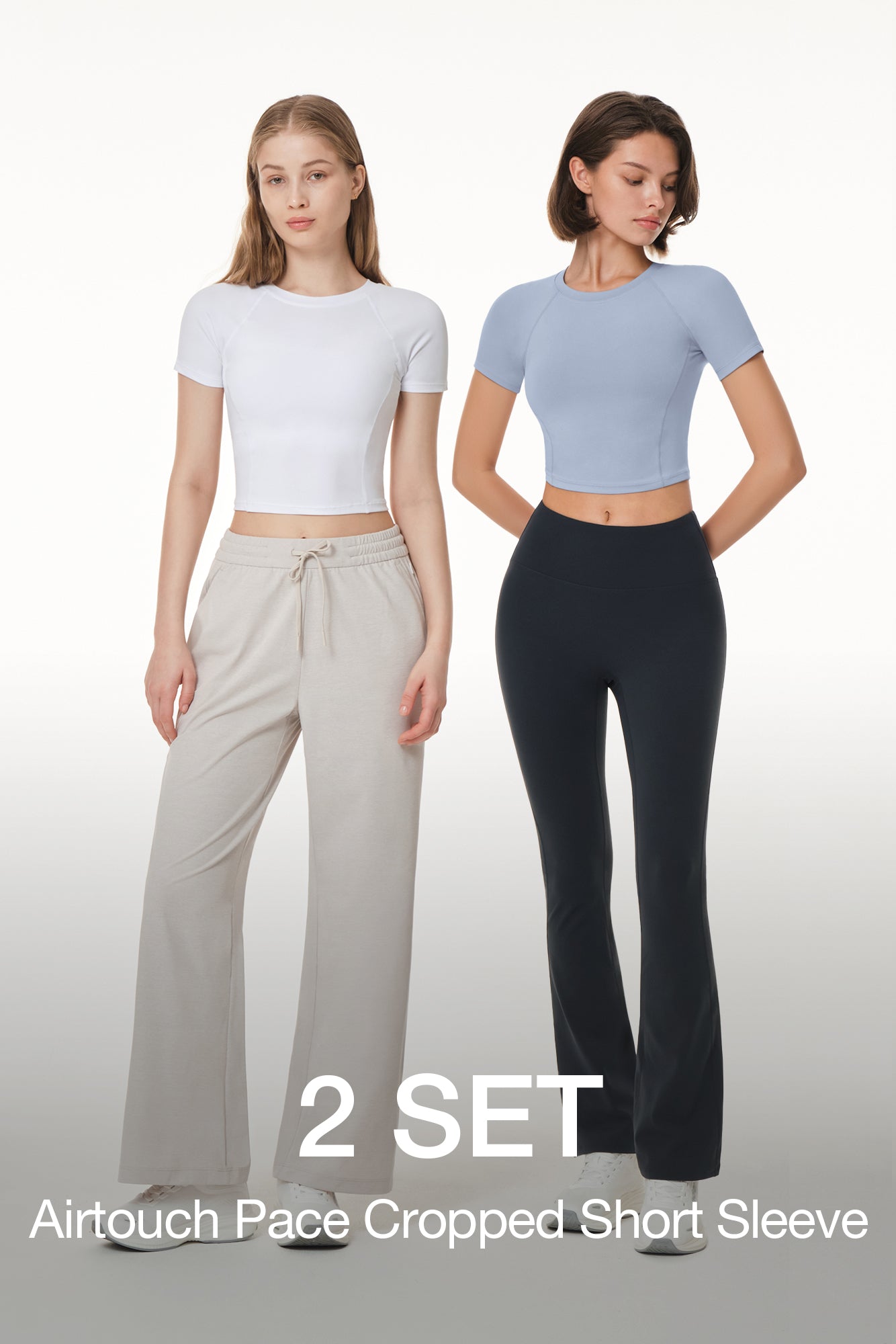 [2 SET] Airtouch Pace Cropped Short Sleeve