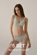 [5 SET] All-Day Fit Bra (Built-In Pads)