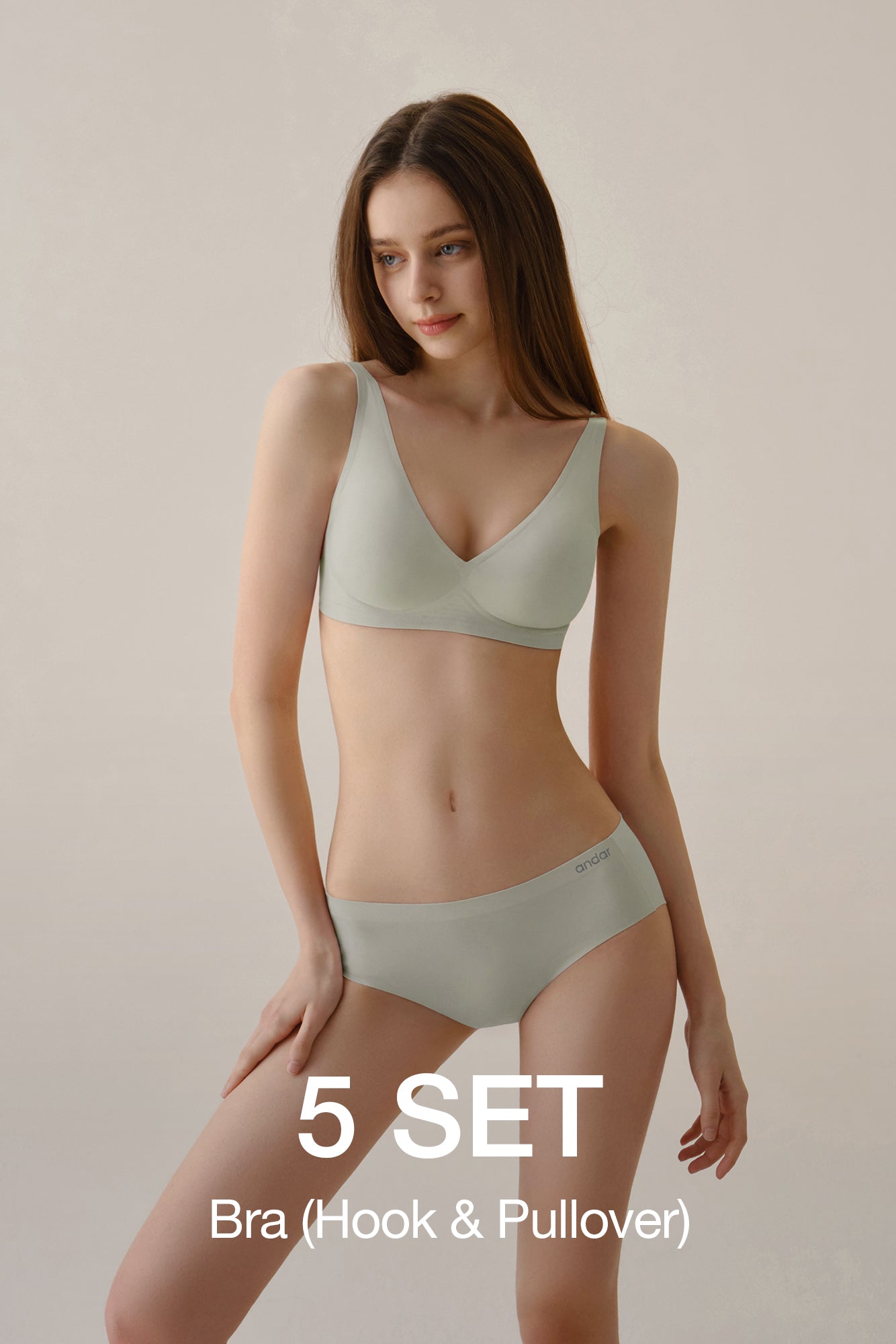 [5 SET] All-Day Fit Bra (Built-In Pads)