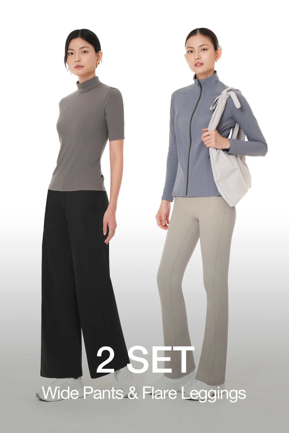 [2 SET] Airwarm Fleece Wide Pants & Flare Leggings