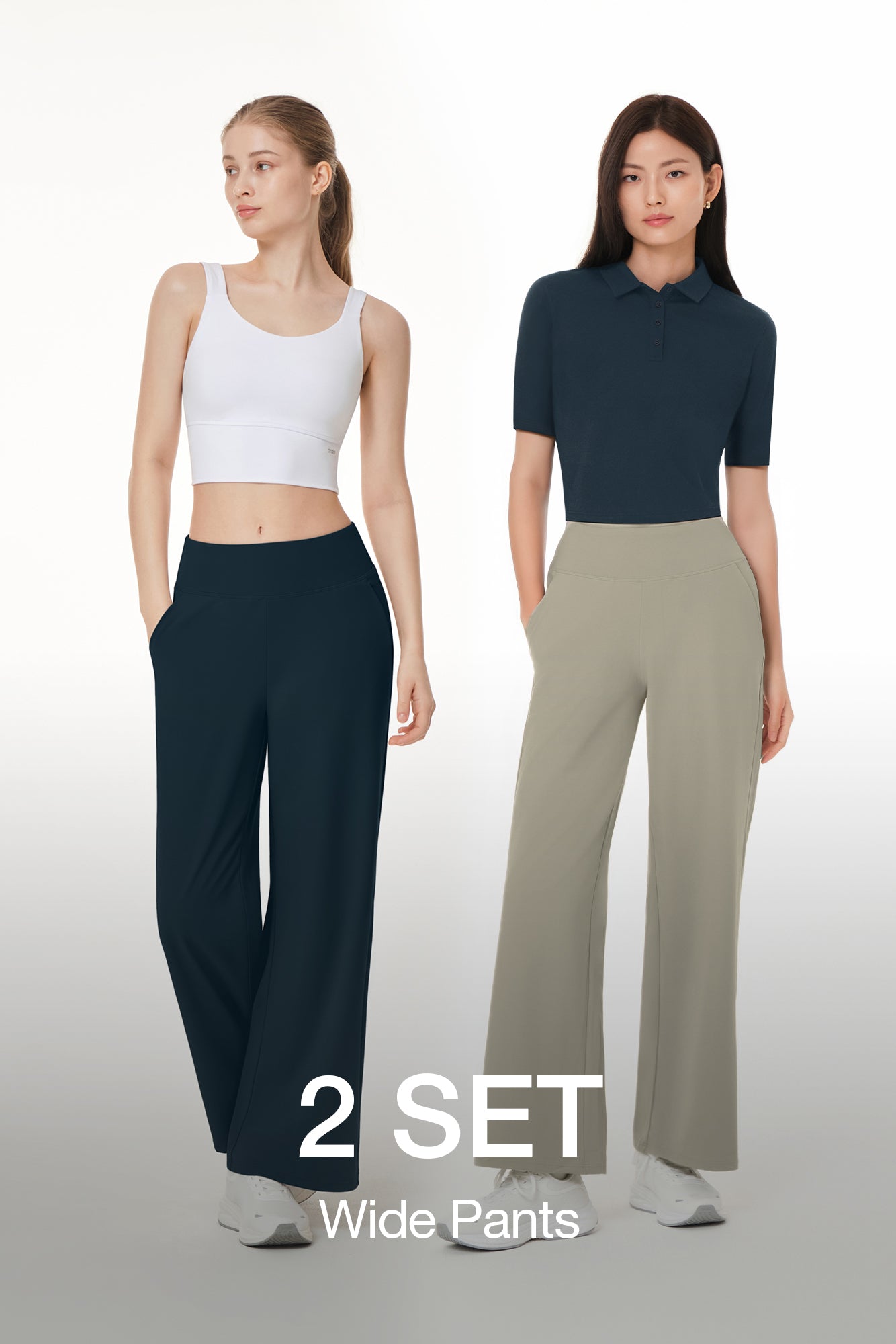 [2 SET] Airywin Wide Pants