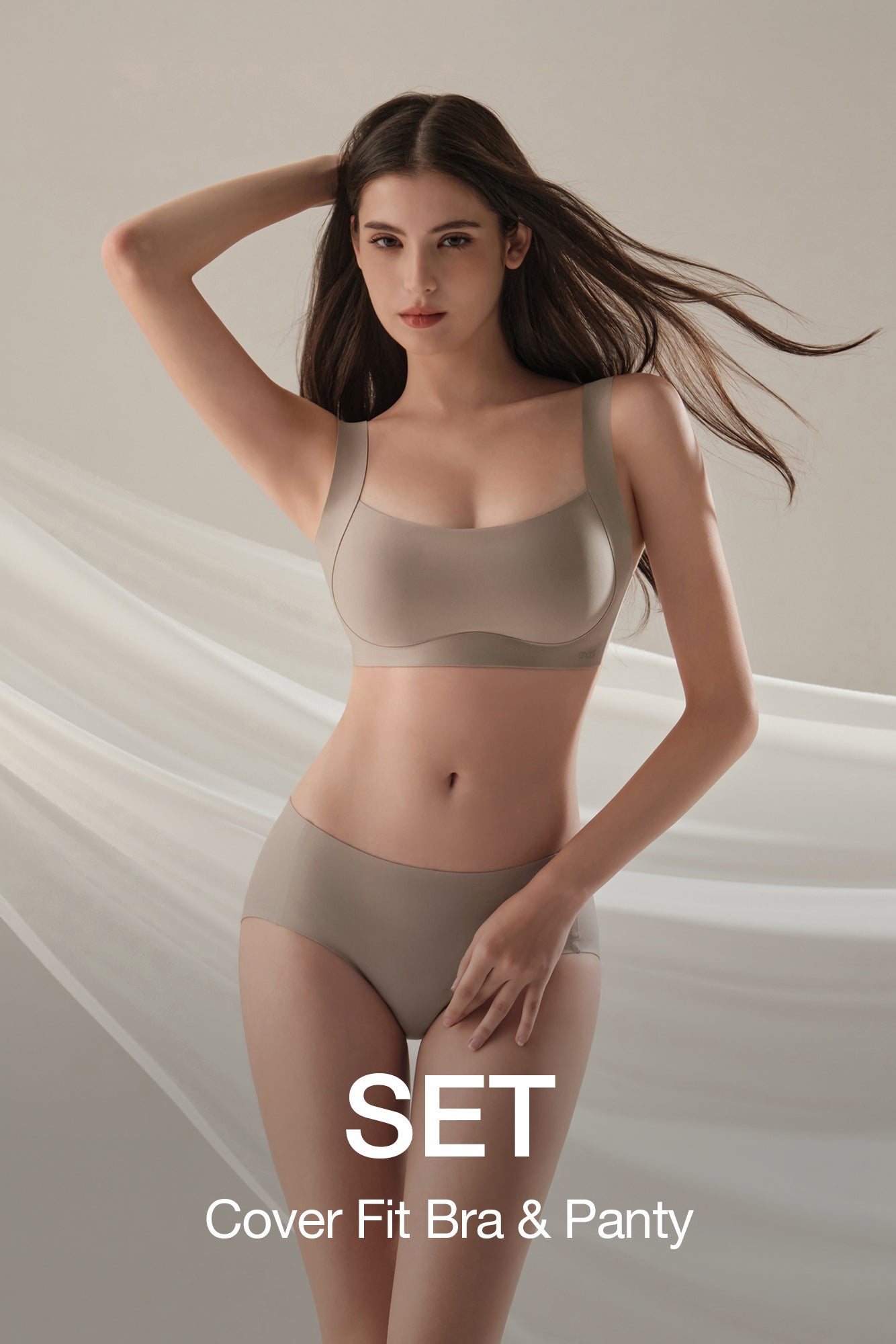 [SET] Cover Fit Moulded Hook & Eye Bra + Panty