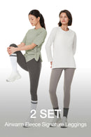 [2 SET] Airwarm Fleece Signature Leggings