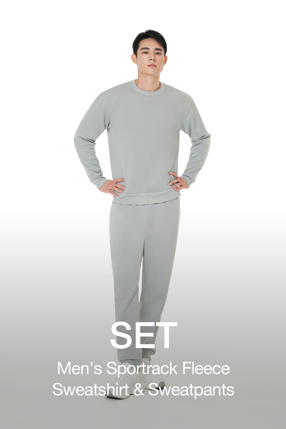 [SET] Men's Sportrack Fleece Sweatshirt & Sweatpants