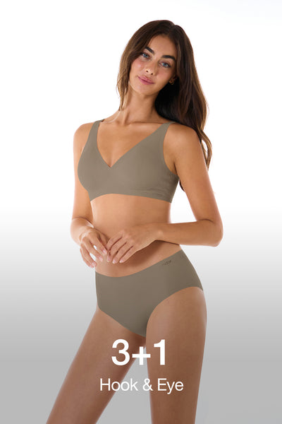 [3+1] All-Day Fit Hook & Eye Bra (Built-In Pads)