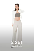 [2 SET] Airywin Wide Pants