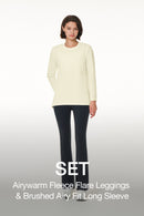[SET] Airywarm Fleece Flare Leggings & Brushed Airy Fit Long Sleeve
