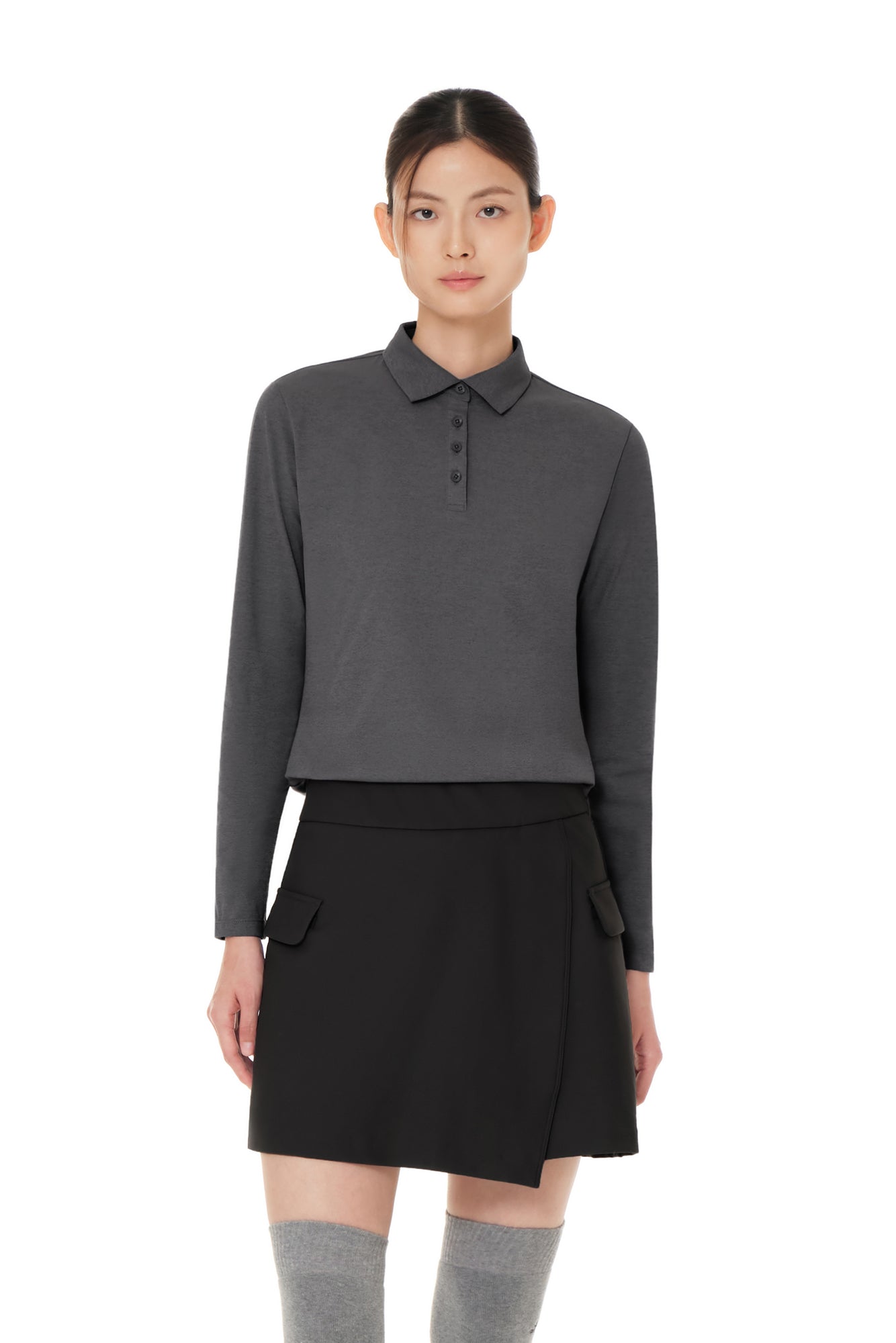 Airy Fit Standard Fit Long Sleeve Polo Shirt