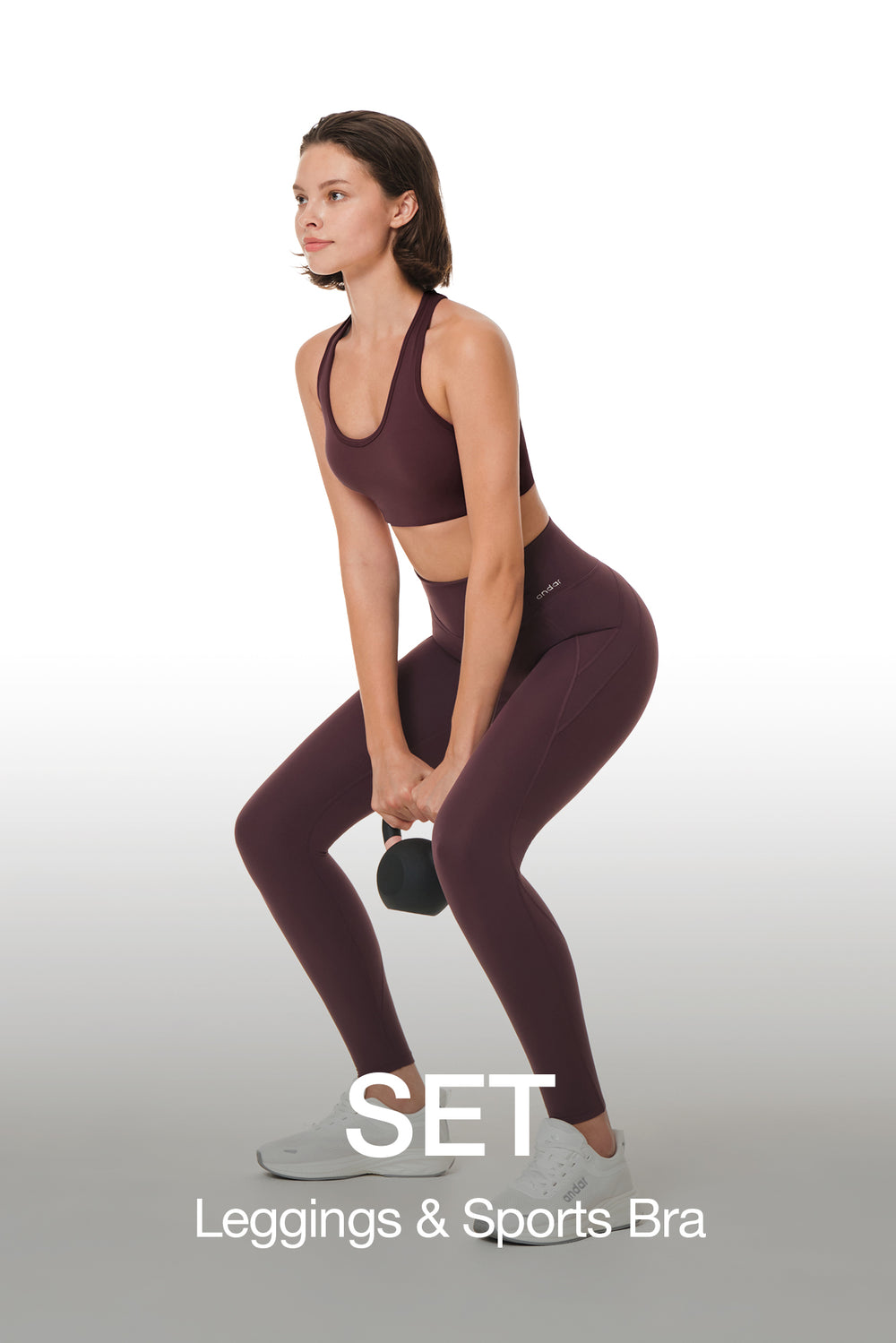 [SET] Airywin Fit Tension Leggings & Support Adjustable Bra