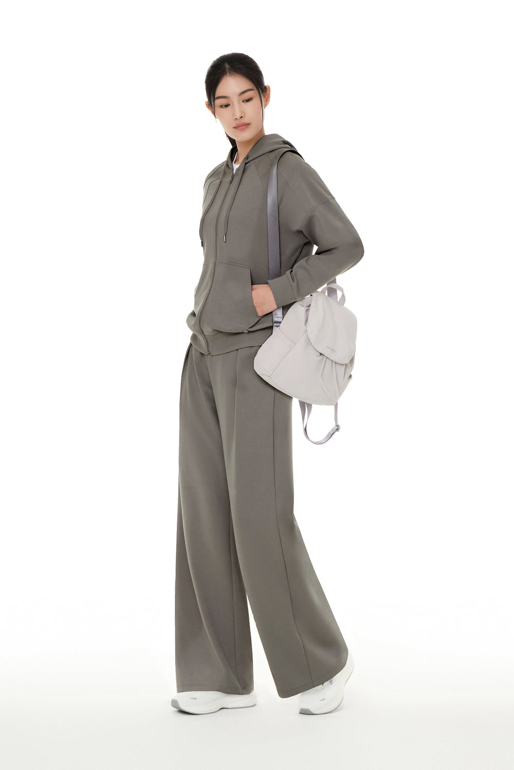 [SET] Mildmooth Wide Pants & Full-Zip Hoodie