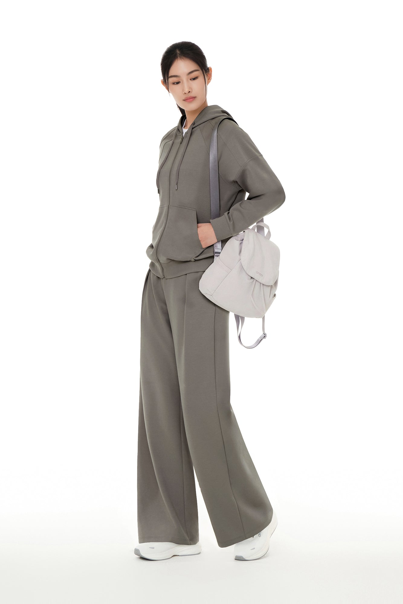 [SET] Mildmooth Wide Pants & Full-Zip Hoodie