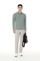 Men's Airy Fit Long Sleeve Polo Shirt