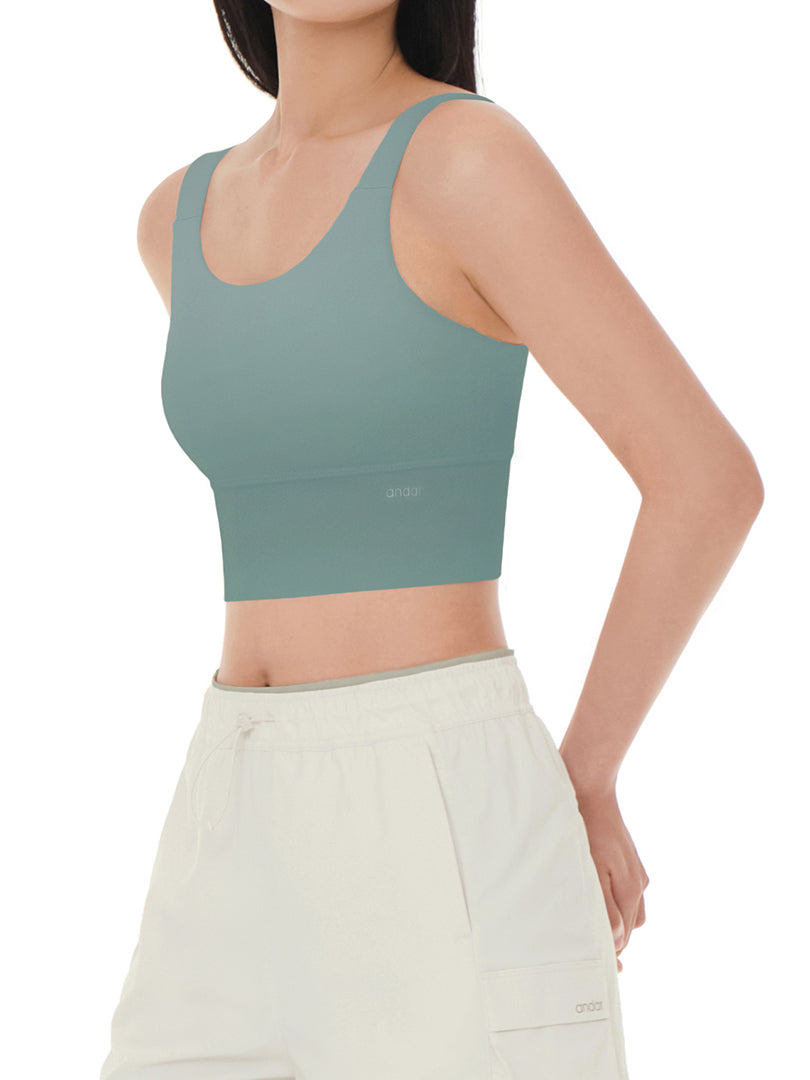 Be-Free All Day Longline Bra - Jade Blue