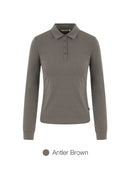 Brushed Airy Fit Slim Fit Long Sleeve Polo Shirt