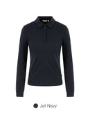 Brushed Airy Fit Slim Fit Long Sleeve Polo Shirt