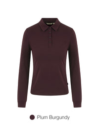 Brushed Airy Fit Slim Fit Long Sleeve Polo Shirt