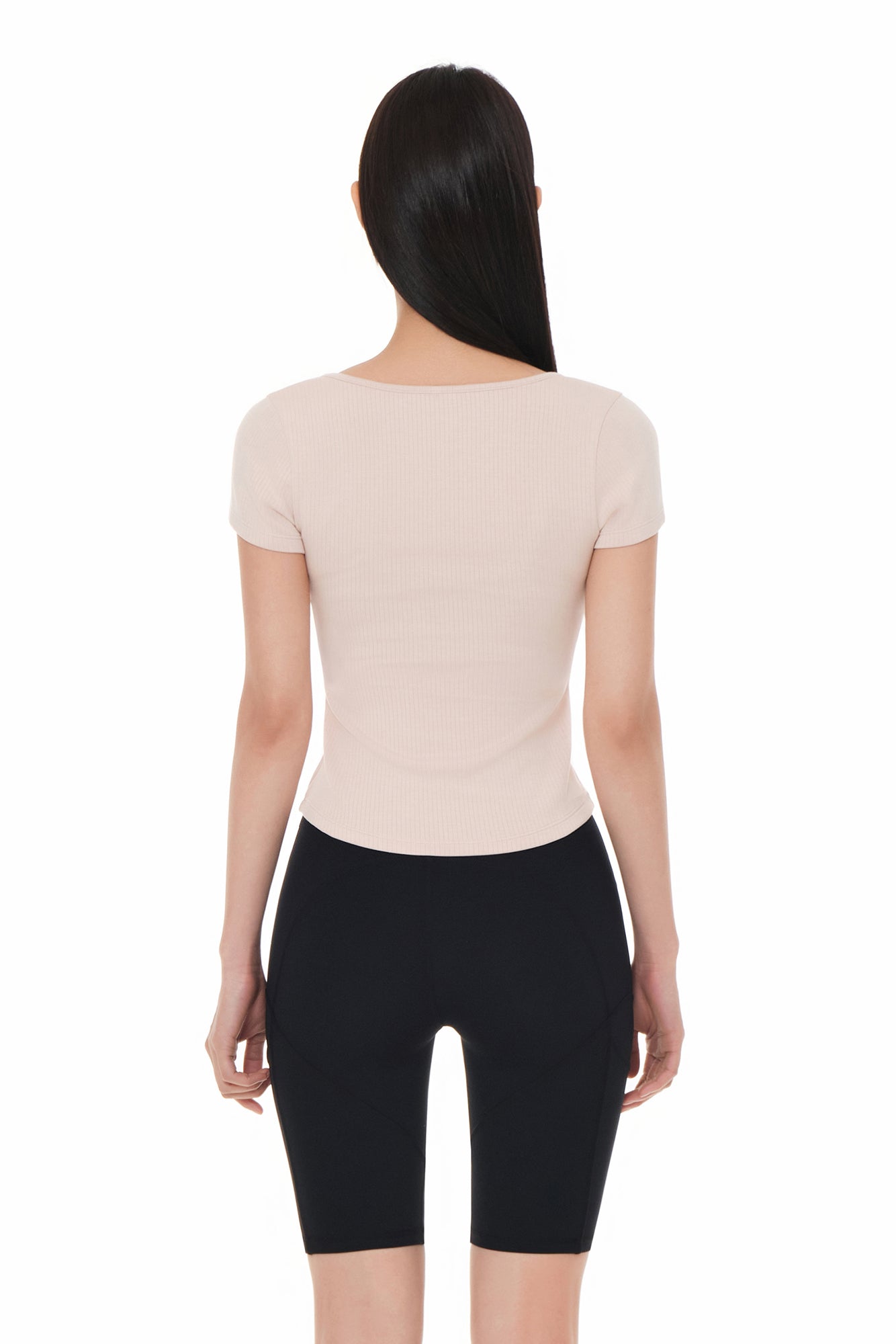 Fresh Ribbed Wrap Short Sleeve