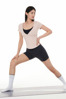 Fresh Ribbed Wrap Short Sleeve