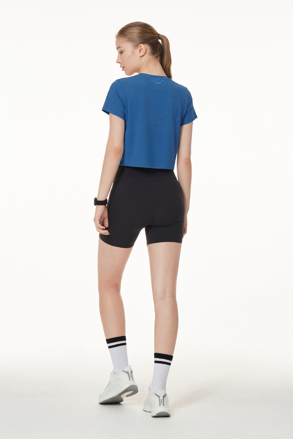 Mesh Stretch Cropped Short Sleeve