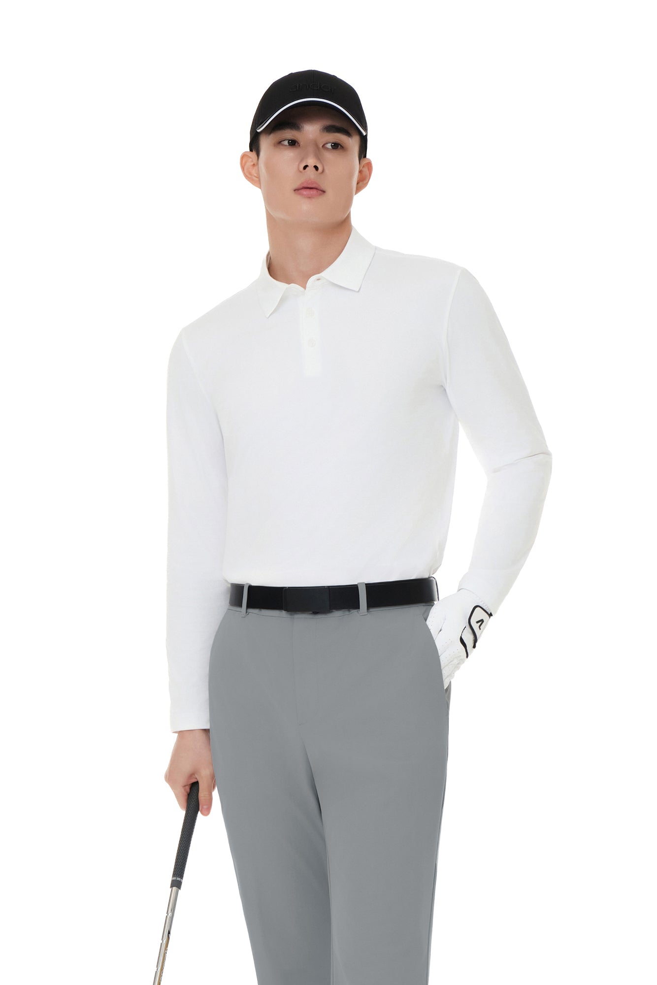 Men's Airy Fit Long Sleeve Polo Shirt