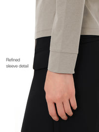 Brushed Airy Fit Slim Fit Long Sleeve Polo Shirt