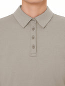 Brushed Airy Fit Slim Fit Long Sleeve Polo Shirt