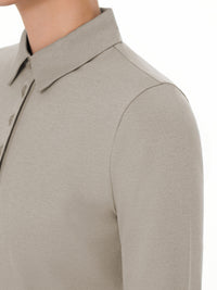 Brushed Airy Fit Slim Fit Long Sleeve Polo Shirt