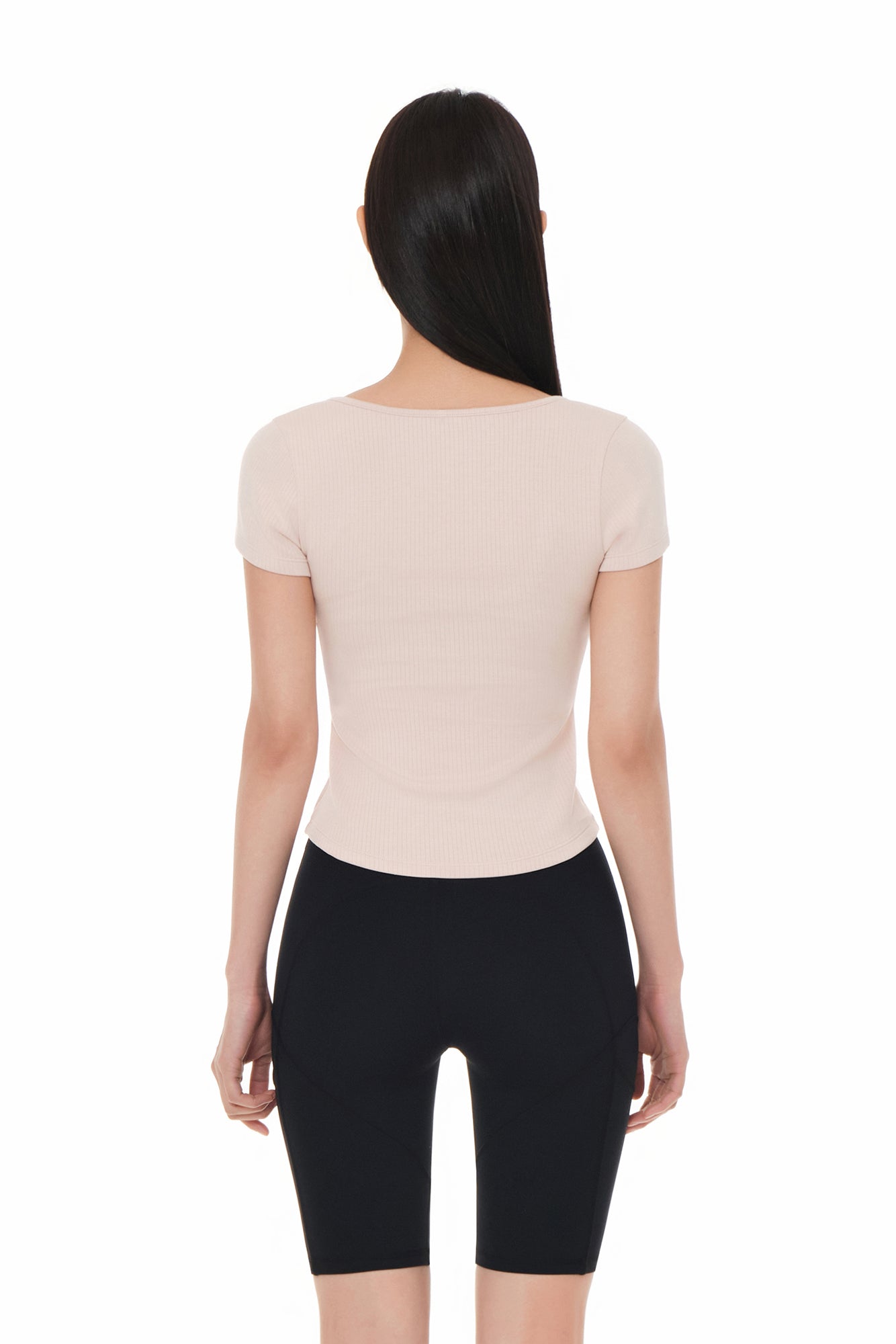 Fresh Ribbed Wrap Short Sleeve