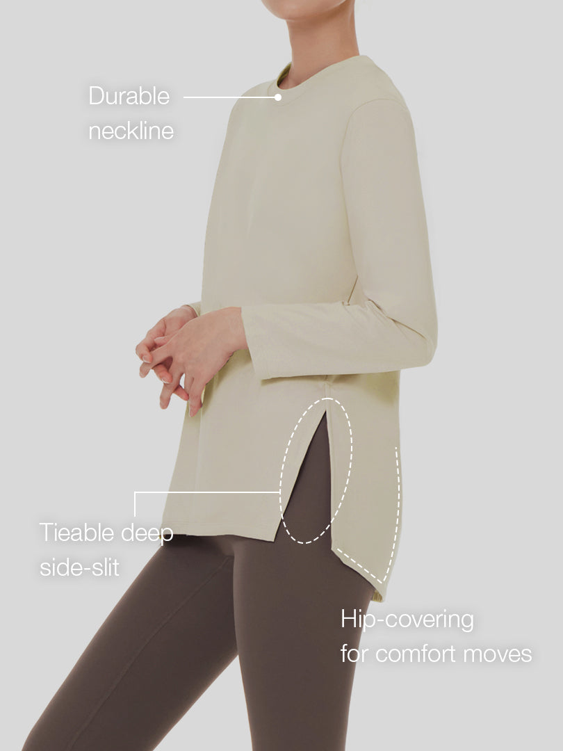 Brushed Airy Fit Oversized Fit Long Sleeve