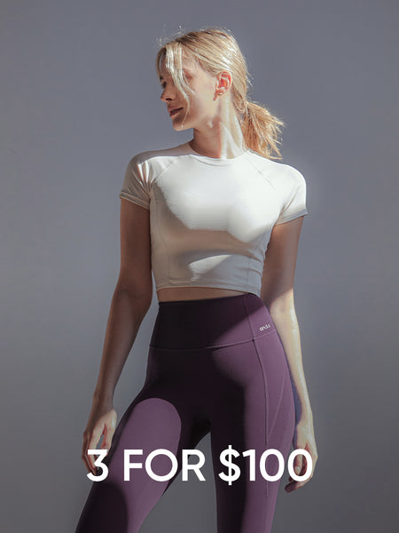 [3 FOR $100] Airtouch Pace Cropped Short Sleeve