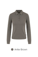 Brushed Airy Fit Slim Fit Long Sleeve Polo Shirt