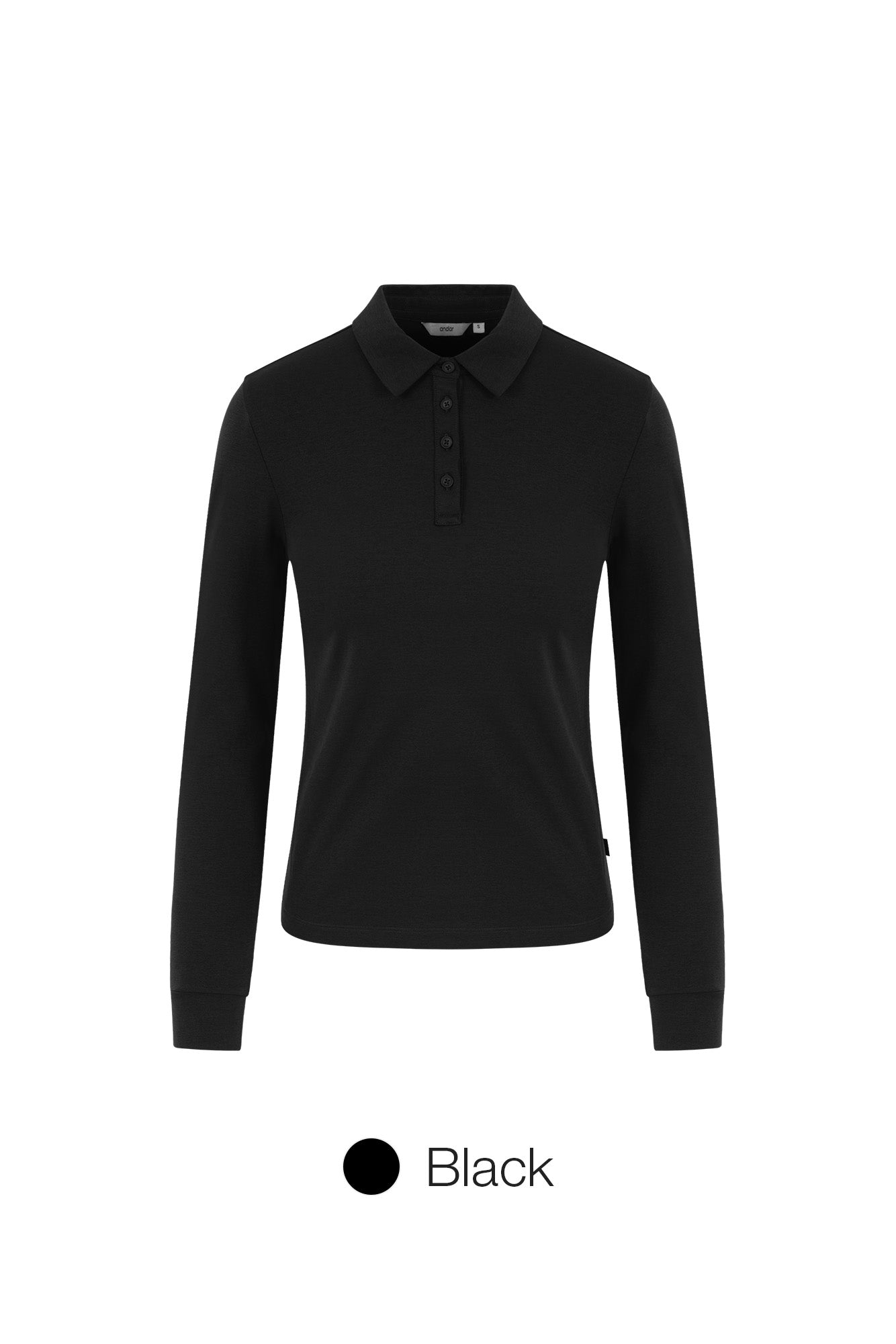Brushed Airy Fit Slim Fit Long Sleeve Polo Shirt