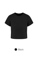 Mesh Stretch Cropped Short Sleeve