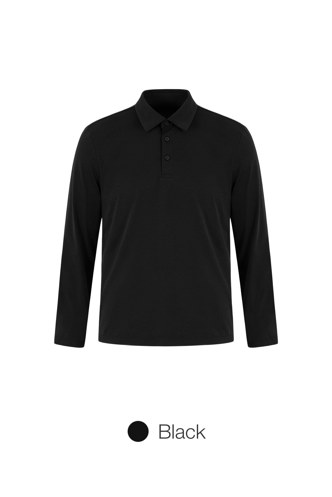 Men's Airy Fit Long Sleeve Polo Shirt