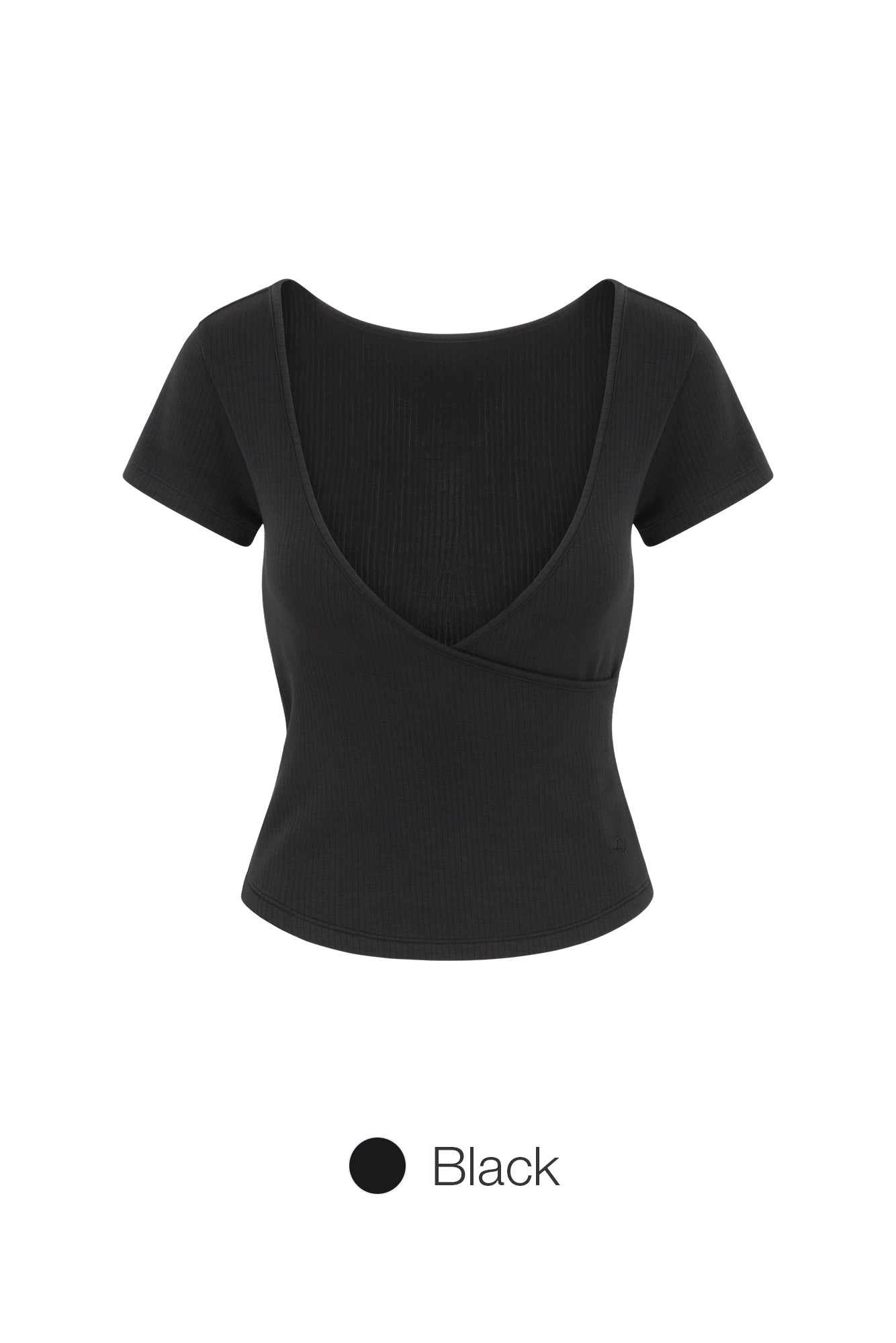 Fresh Ribbed Wrap Short Sleeve