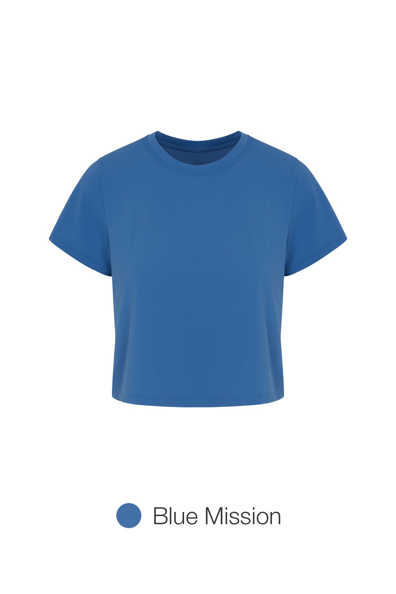 Mesh Stretch Cropped Short Sleeve