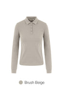 Brushed Airy Fit Slim Fit Long Sleeve Polo Shirt