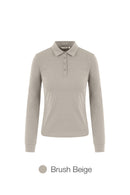Brushed Airy Fit Slim Fit Long Sleeve Polo Shirt