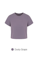 Mesh Stretch Cropped Short Sleeve