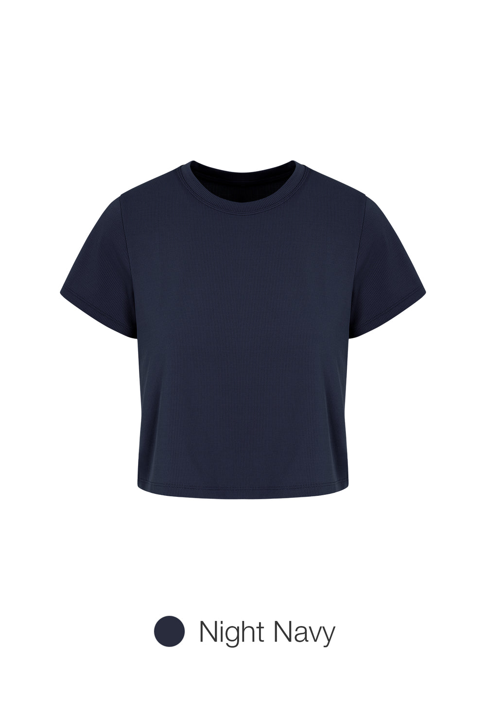 Mesh Stretch Cropped Short Sleeve