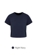 Mesh Stretch Cropped Short Sleeve