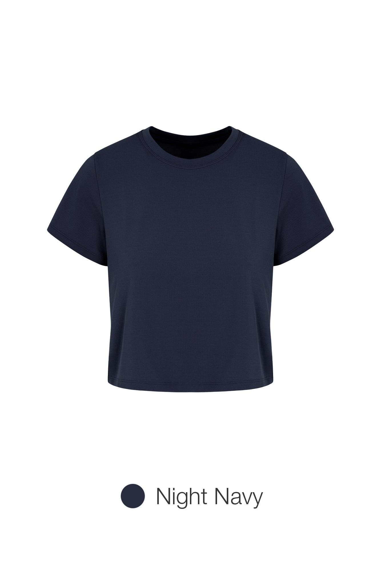 Mesh Stretch Cropped Short Sleeve