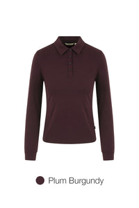 Brushed Airy Fit Slim Fit Long Sleeve Polo Shirt